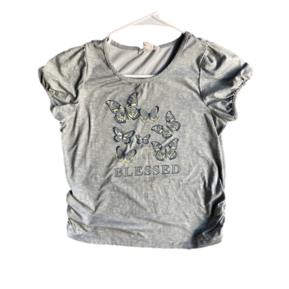 Butterfly “Blessed” Large Girls Shirt